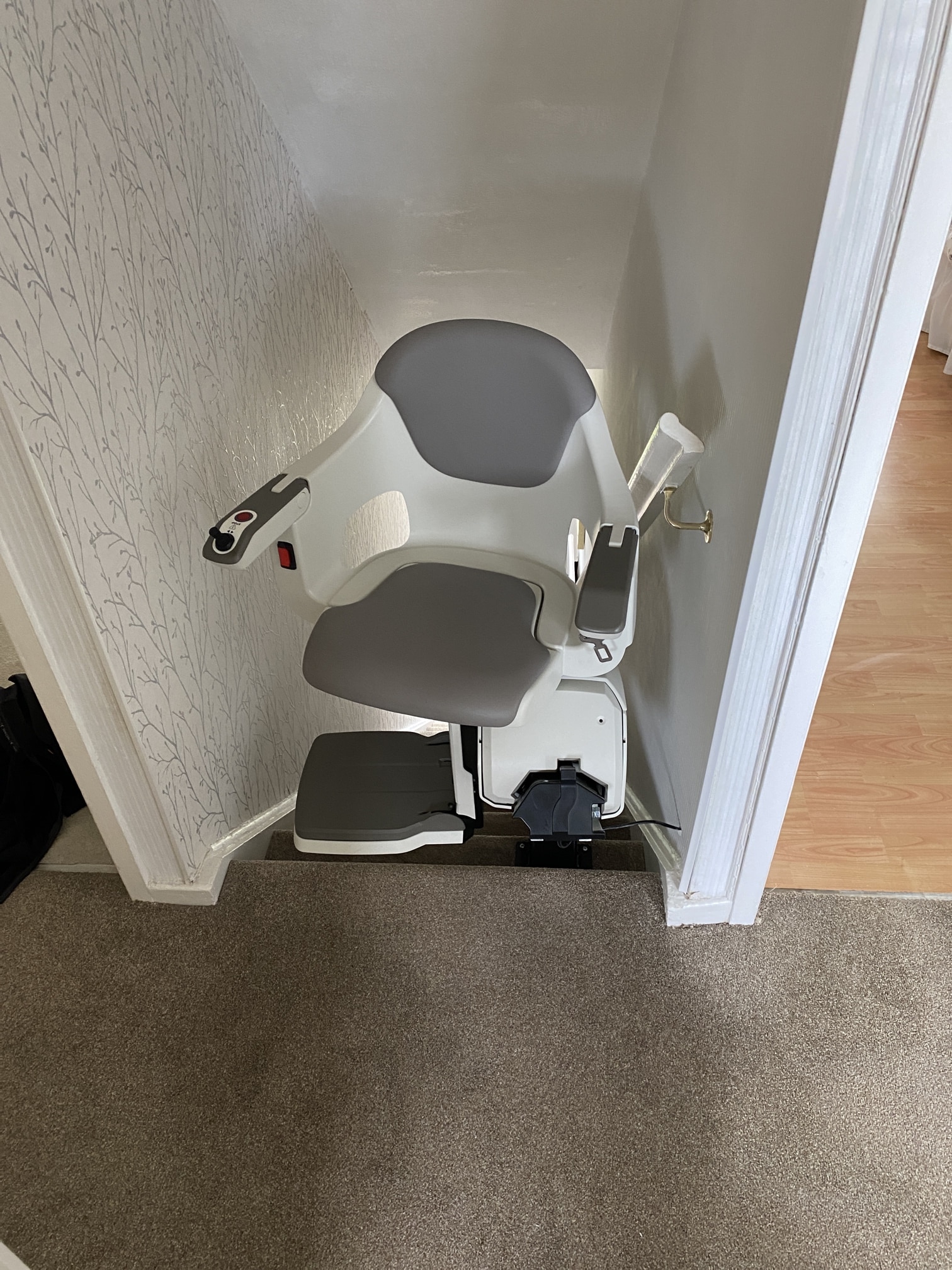 Image of a HomeGlide stairlift installed by Candor Care